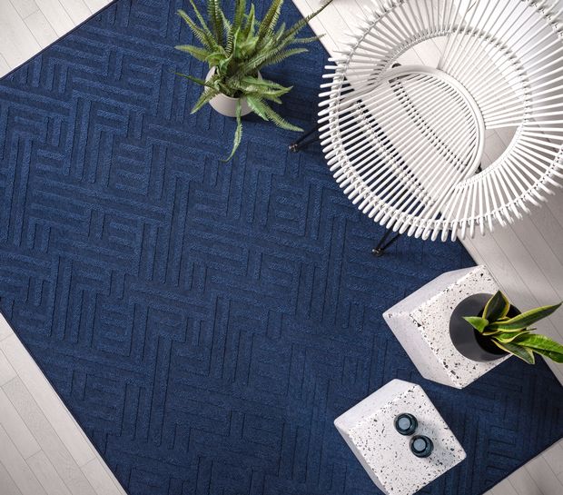 Antibes navy blue rug