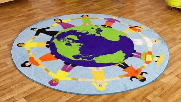 Placement Rugs Children of the World Multi-Cultural Rug By Kit For Kids